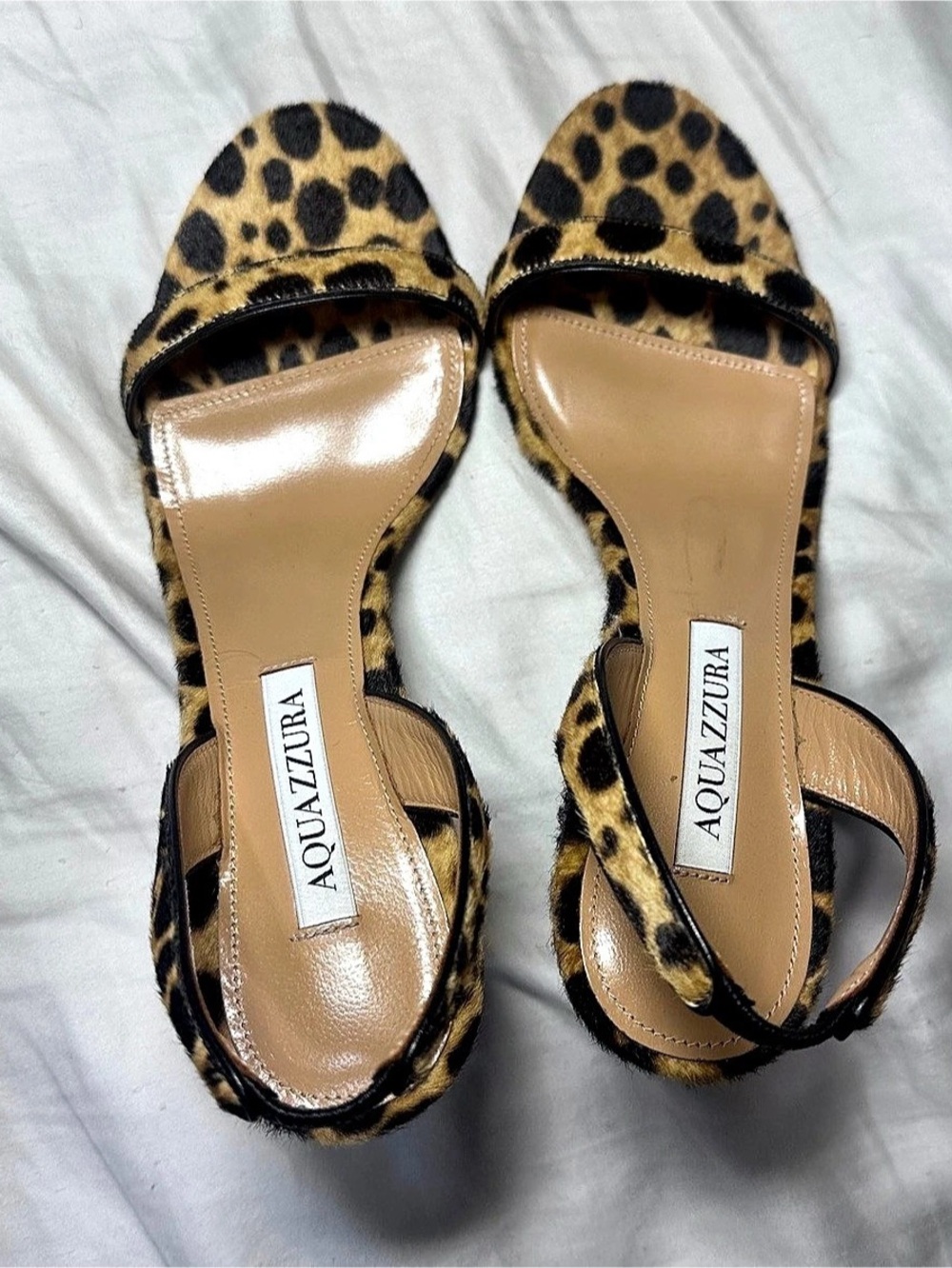 Aquazzura Tequila Leopard Print Heels EU 38